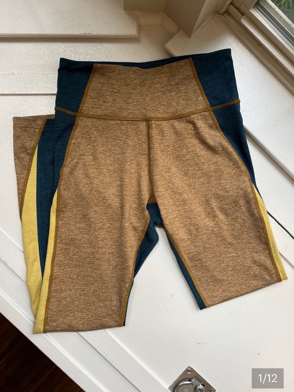 Tek Gear • High Rise Full Length Tri-color Workout Leggings • Size M